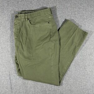 Ledbury 5-Pocket Pants Mens 36 Olive Green Straight Leg Cotton Stretch Chinos